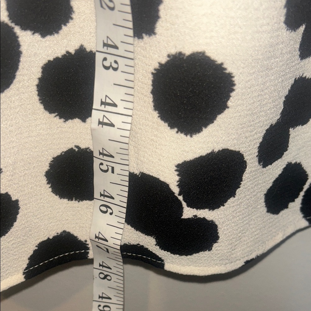 Chic Black and White Polka Dot Midi Dress - Picture 9 of 10